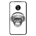 CPRN1MOTOG5VIEUSINGECASQ - Coque rigide pour Motorola Moto G5 avec impression Motifs singe avec casque