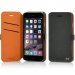 BOOKES1038DGO - Etui Folio Fonex série Elegance Stand pour iPhone 6s Plus gris foncé et orange