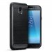 CARBOBRUSH-J330F - Coque Galaxy J3-2017 antichoc coloris noir aspect carbone