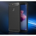 CARBOBRUSH-PSMART - Coque P-Smart antichoc coloris noir aspect carbone et métal brossé