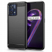 CARBOBRUSH-REALME9 - Coque RealMe 9 antichoc coloris noir aspect carbone