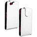 CHICZ1COMPACTBLANC - Etui blanc à rabat avec fermeture magnétique pour Sony Xperia Z1 Compact