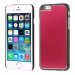 COVALUIP6ROUGE - Coque rigide avec aluminium brossé rouge pour iPhone 6