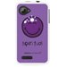 COVCINKSLIMSPIRIT - Coque Blanche Cink Slim Impression Smiley Spiritual sur fond violet
