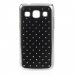 COVDIAMG3500NOIR - Coque rigide aspect matelassé noir avec inserts diamants Galaxy Core Plus G3500
