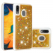 COVLIQUID-A20GOLD - Coque Galaxy A20 / A30 avec liquide strass et paillettes dorées
