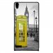CPRN1ASCENDP6CABINEUKJAUNE - Coque rigide pour Huawei Ascend P6 avec impression Motifs cabine téléphonique UK jaune