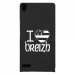 CPRN1ASCENDP6DRAPBREIZH - Coque rigide pour Huawei Ascend P6 avec impression Motifs drapeau Breton I Love Breizh
