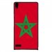 CPRN1ASCENDP6DRAPMAROC - Coque rigide pour Huawei Ascend P6 avec impression Motifs drapeau du Maroc