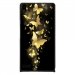 CPRN1ASCENDP6PAPILLONSDORES - Coque rigide pour Huawei Ascend P6 avec impression Motifs papillons dorés