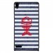 CPRN1ASCENDP6POISSON - Coque rigide pour Huawei Ascend P6 avec impression Motifs squelette poisson