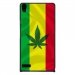 CPRN1ASCENDP6RASTA - Coque rigide pour Huawei Ascend P6 avec impression Motifs rasta