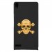 CPRN1ASCENDP6SKULLOR - Coque rigide pour Huawei Ascend P6 avec impression Motifs tête de mort aspect or