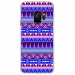 CRYSGALAXYS9AZTEQUEBLEUVIO - Coque rigide transparente pour Samsung Galaxy S9 avec impression Motifs aztèque bleu et violet