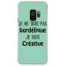 CRYSGALAXYS9BORDELIQUETURQUO - Coque rigide transparente pour Samsung Galaxy S9 avec Motifs turquoise Je ne suis pas bordélique