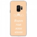 CRYSGALAXYS9BOUDERBEIGE - Coque rigide transparente pour Samsung Galaxy S9 avec impression Motifs Bouder pour mieux Régner be