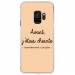 CRYSGALAXYS9CHIANTEBEIGE - Coque rigide transparente pour Samsung Galaxy S9 avec impression Motifs Avant, j'étais chiante beig