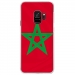 CRYSGALAXYS9DRAPMAROC - Coque rigide transparente pour Samsung Galaxy S9 avec impression Motifs drapeau du Maroc