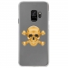 CRYSGALAXYS9SKULLOR - Coque rigide transparente pour Samsung Galaxy S9 avec impression Motifs tête de mort aspect or