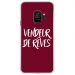 CRYSGALAXYS9VENDREVEBORDEAU - Coque rigide transparente pour Samsung Galaxy S9 avec impression Motifs vendeur de rêves bordeau