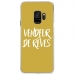CRYSGALAXYS9VENDREVEOR - Coque rigide transparente pour Samsung Galaxy S9 avec impression Motifs vendeur de rêves or