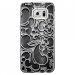 CRYSGALS7EDGEARABESQUENOIR - Coque rigide transparente pour Samsung Galaxy S7-Edge avec impression Motifs arabesque noir