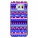 CRYSGALS7EDGEAZTEQUEBLEUVIO - Coque rigide transparente pour Samsung Galaxy S7-Edge avec impression Motifs aztèque bleu et violet