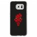 CRYSGALS7EDGEDARKROUGE - Coque rigide transparente pour Samsung Galaxy S7-Edge avec impression Motifs Dark rouge