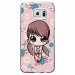 CRYSGALS7EDGEPETITEFILLE - Coque rigide transparente pour Samsung Galaxy S7-Edge avec impression Motifs petite fille manga