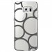 CRYSGALS7EDGERONDSGRIS - Coque rigide transparente pour Samsung Galaxy S7-Edge avec impression Motifs ronds gris