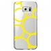 CRYSGALS7EDGERONDSJAUNES - Coque rigide transparente pour Samsung Galaxy S7-Edge avec impression Motifs ronds jaunes