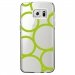 CRYSGALS7EDGERONDSVERTS - Coque rigide transparente pour Samsung Galaxy S7-Edge avec impression Motifs ronds verts