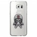 CRYSGALS7EDGESKULLCASQUE - Coque rigide transparente pour Samsung Galaxy S7-Edge avec impression Motifs tête de mort avec un c