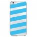 CRYSIP6PLUSBANDESBLEUES - Coque rigide pour Apple iPhone 6 Plus avec impression Motifs bandes bleues