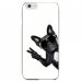CRYSIP6PLUSCHIENVBLANC - Coque rigide pour Apple iPhone 6 Plus avec impression Motifs chien à lunettes sur fond blanc