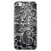 CRYSIPHONE5CARABESQUENOIR - Coque rigide transparente pour Apple iPhone 5C avec impression Motifs arabesque noir