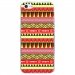 CRYSIPHONE5CAZTEQUEJAUROU - Coque rigide transparente pour Apple iPhone 5C avec impression Motifs aztèque jaune et rouge