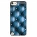 CRYSTOUCH5CAPITONBLEU - Coque rigide transparente pour Apple iPod Touch 5 avec impression Motifs effet capitonné bleu