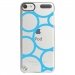 CRYSTOUCH5RONDSBLEUS - Coque rigide transparente pour Apple iPod Touch 5 avec impression Motifs ronds bleus