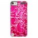 CRYSTOUCH6ARABESQUEFUSHIA - Coque rigide transparente pour Apple iPod Touch 6G avec impression Motifs arabesque fushia