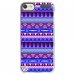 CRYSTOUCH6AZTEQUEBLEUVIO - Coque rigide transparente pour Apple iPod Touch 6G avec impression Motifs aztèque bleu et violet