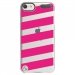 CRYSTOUCH6BANDESFUSHIAS - Coque rigide transparente pour Apple iPod Touch 6G avec impression Motifs bandes fushias