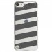 CRYSTOUCH6BANDESGRISES - Coque rigide transparente pour Apple iPod Touch 6G avec impression Motifs bandes grises