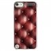 CRYSTOUCH6CAPITON - Coque rigide transparente pour Apple iPod Touch 6G avec impression Motifs effet capitonné bordeau