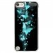CRYSTOUCH6PAPILLONSBLEUS - Coque rigide transparente pour Apple iPod Touch 6G avec impression Motifs papillons bleus
