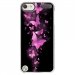 CRYSTOUCH6PAPILLONSFUSHIAS - Coque rigide transparente pour Apple iPod Touch 6G avec impression Motifs papillons fushias