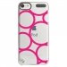 CRYSTOUCH6RONDSFUSHIAS - Coque rigide transparente pour Apple iPod Touch 6G avec impression Motifs ronds fushias