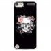 CRYSTOUCH6SKULLFLOWER - Coque rigide transparente pour Apple iPod Touch 6G avec impression Motifs skull fleuri