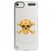 CRYSTOUCH6SKULLOR - Coque rigide transparente pour Apple iPod Touch 6G avec impression Motifs tête de mort aspect or