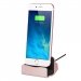 DOCKIP6ROSEGOLD - Dock iPhone 7 Support de bureau fonction charge et synchronisation coloris rose-gold